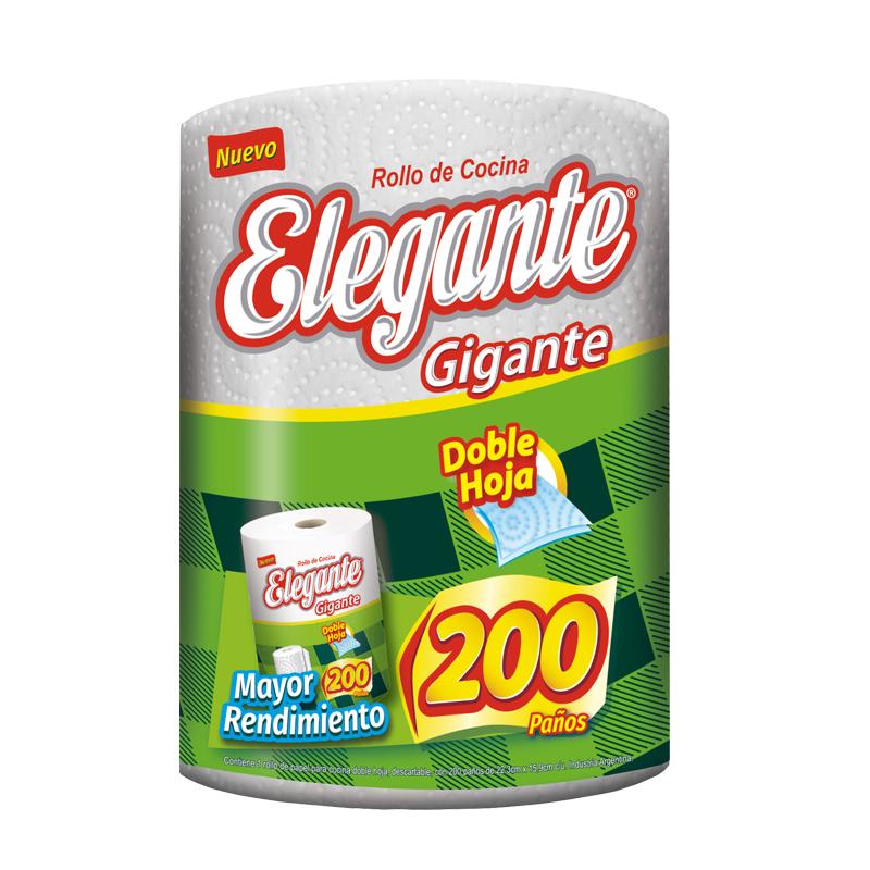 PAPEL COCINA ROLLO 200 P/ 22x16 ELEGANTE (921)