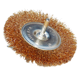 [0073] CEPILLO PLANO BRONCEADO ONDULADO C/ VASTAGO 75 MM